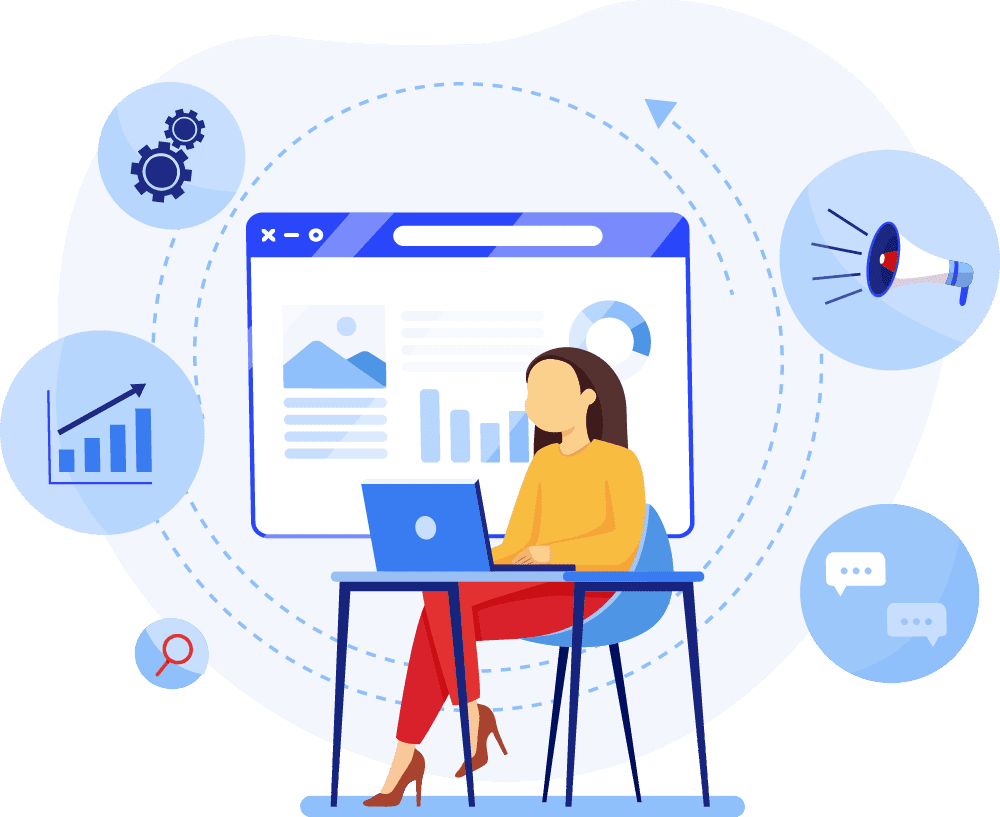 A marketer working on digital strategy